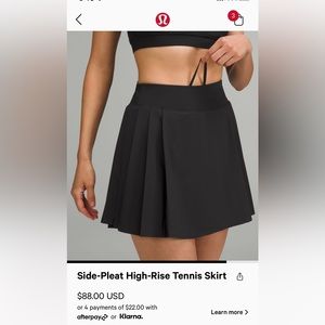 lululemon skirt WORN AND WASHED ONCE EXCELLENT CONDITION